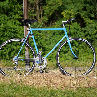 28 Raleigh Rahmen von 1999, 2029 neu gepulvert, Shimano 105 Vollausstattung, 880,- im Kundenauftrag